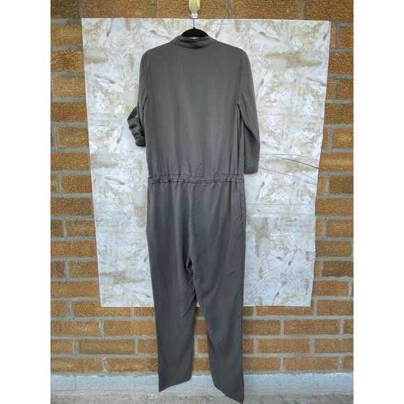 Suzy D London size small tencel jumpsuit made in Italy pewter/gray - Picture 8 of 12